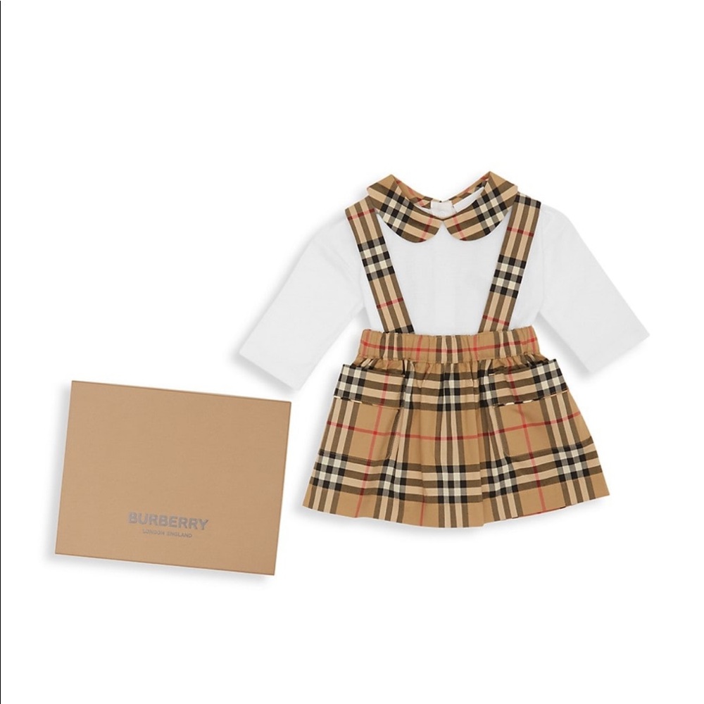 Burberry Baby Girl's Suki Two-Piece Bodysuit & Pinafore Set